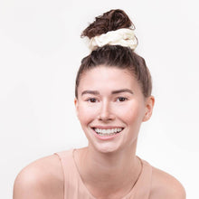 Load image into Gallery viewer, Kitsch White towel scrunchies