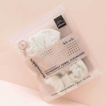 Load image into Gallery viewer, Kitsch White towel scrunchies