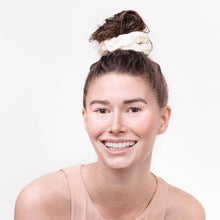 Load image into Gallery viewer, Kitsch White towel scrunchies
