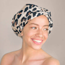 Load image into Gallery viewer, Kitsch Recycled Polyester Luxe Shower Cap - Leopard
