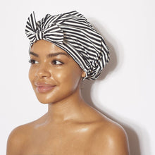 Load image into Gallery viewer, Kitsch LuxuryShower Cap - Stripe in Recycled Polyester
