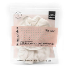 Load image into Gallery viewer, Kitsch White towel scrunchies
