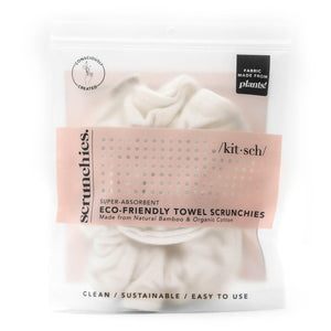 Kitsch White towel scrunchies
