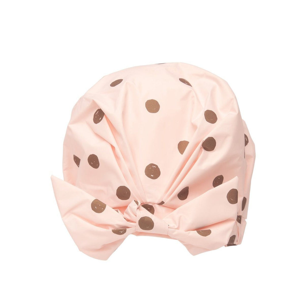 Kitsch Luxury Shower Cap - Blush Dot in Recycled Polyester